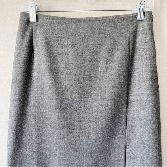 Falconnable Wool Pencil Suit Skirt Light Gray Size 2 Lined Professional Workwear - Picture 2 of 10